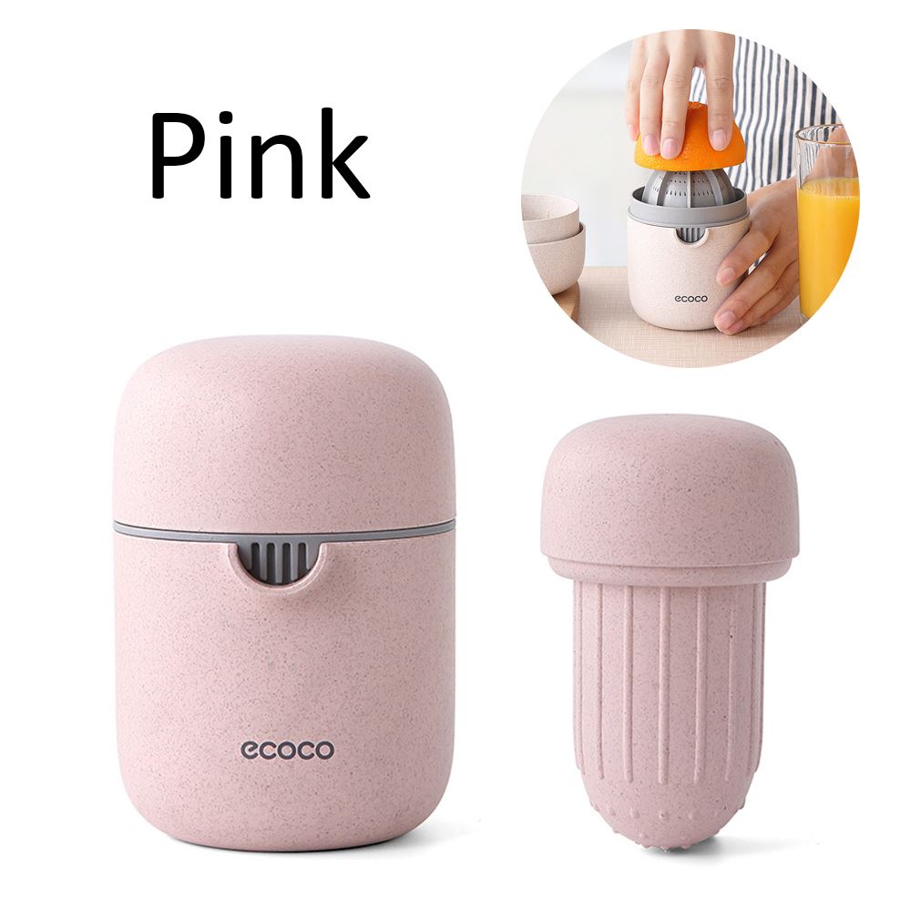 Manual Citrus Juicers Manual Lemons Orange Juicers Hand Press Kitchen Fruit Squeezer 100% Juice Potable Juicer Machine: Pink