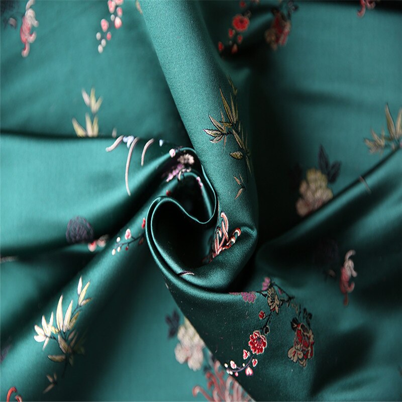 Silke stof brokade stærk densitet top trendy jacquard silke stof til dame håndtasker pose pung