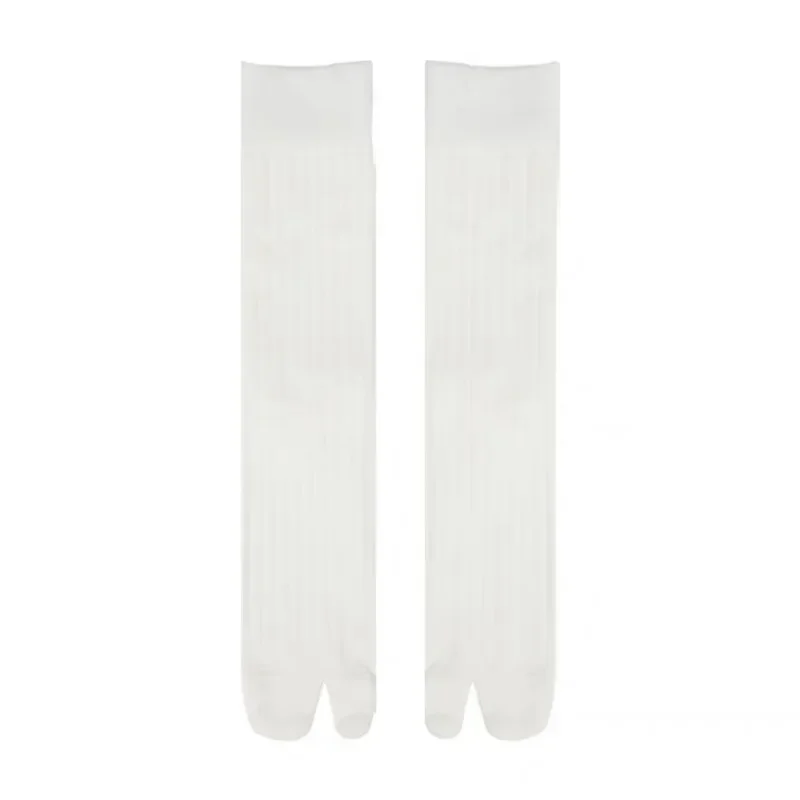 Japanese Unisex Autumn Winter Two Finger Socks Black White Kimono Flip Flop Sandal Split Ninjia Tabi Toe Socks Harajuku: 3XS / black