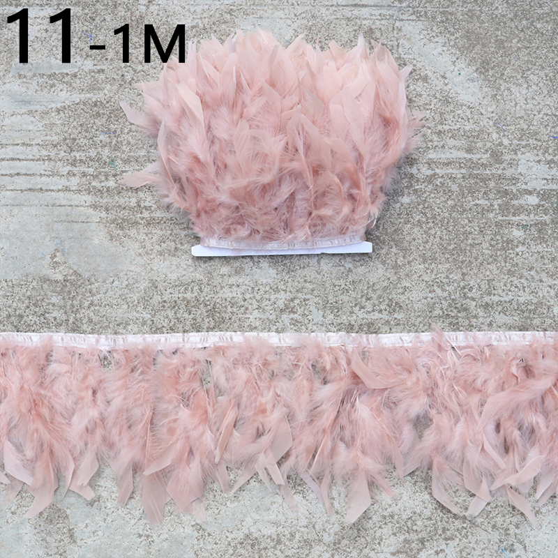 Ruban de plumes doux sans perte, 1m, 20 couleurs, bricolage artisanat jupe robe vêtements chaussures décoration couture bijoux accessoires: 11