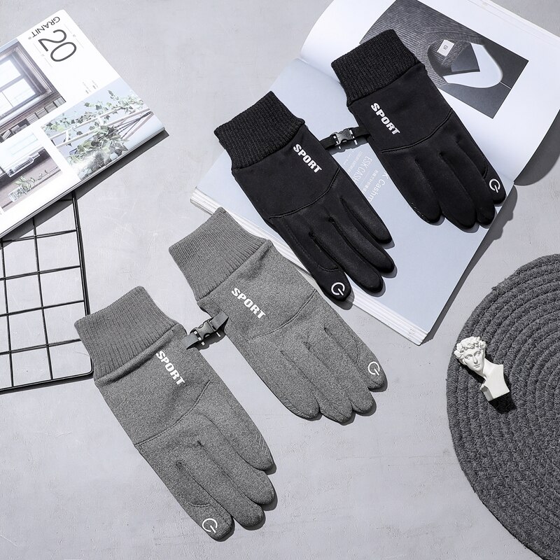 Winter heren fiets handschoenen winddicht warm touchscreen handschoen ademend waterdicht antislip fiets handschoenen voor heren