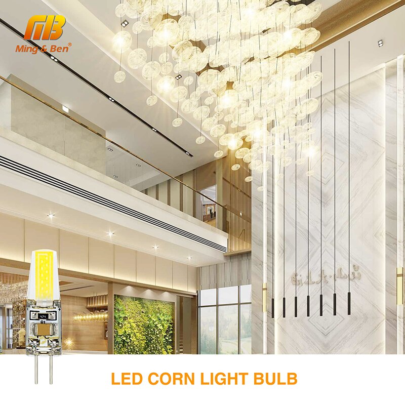 G4 g9 led chip 3w dc12v ac220v kallvit varmvit 360 graders dimbar halogenlampa diy för inomhusbelysning kristall glödlampa