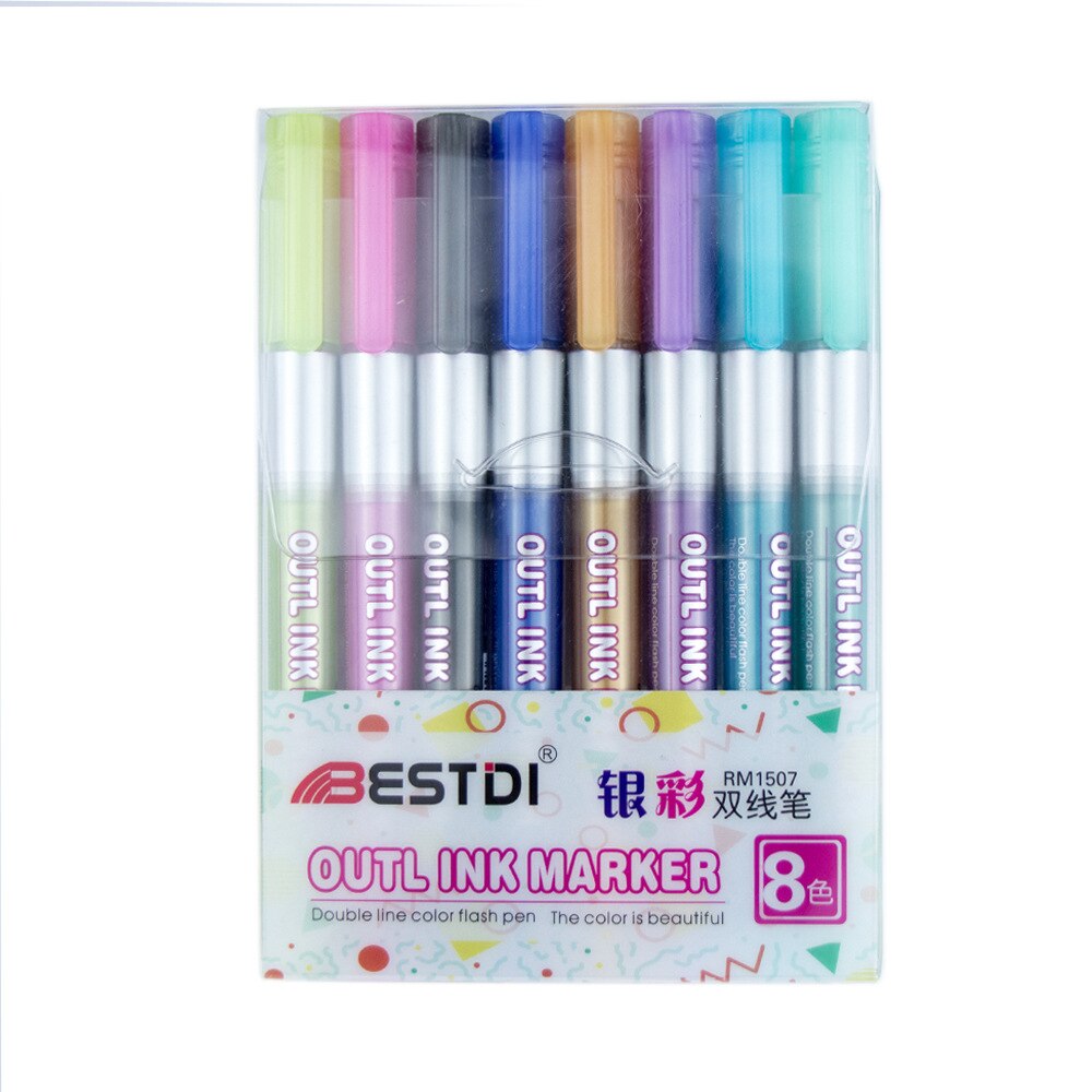 Shuttle Art 36 acrylstiften, acrylverfmarker met dubbele punt (penseelpunt en stip), acrylstiften voor volwassenen voor schilderen op rotsen, keramiek, canvas, steen, voor doe-het-zelf kalligrafie