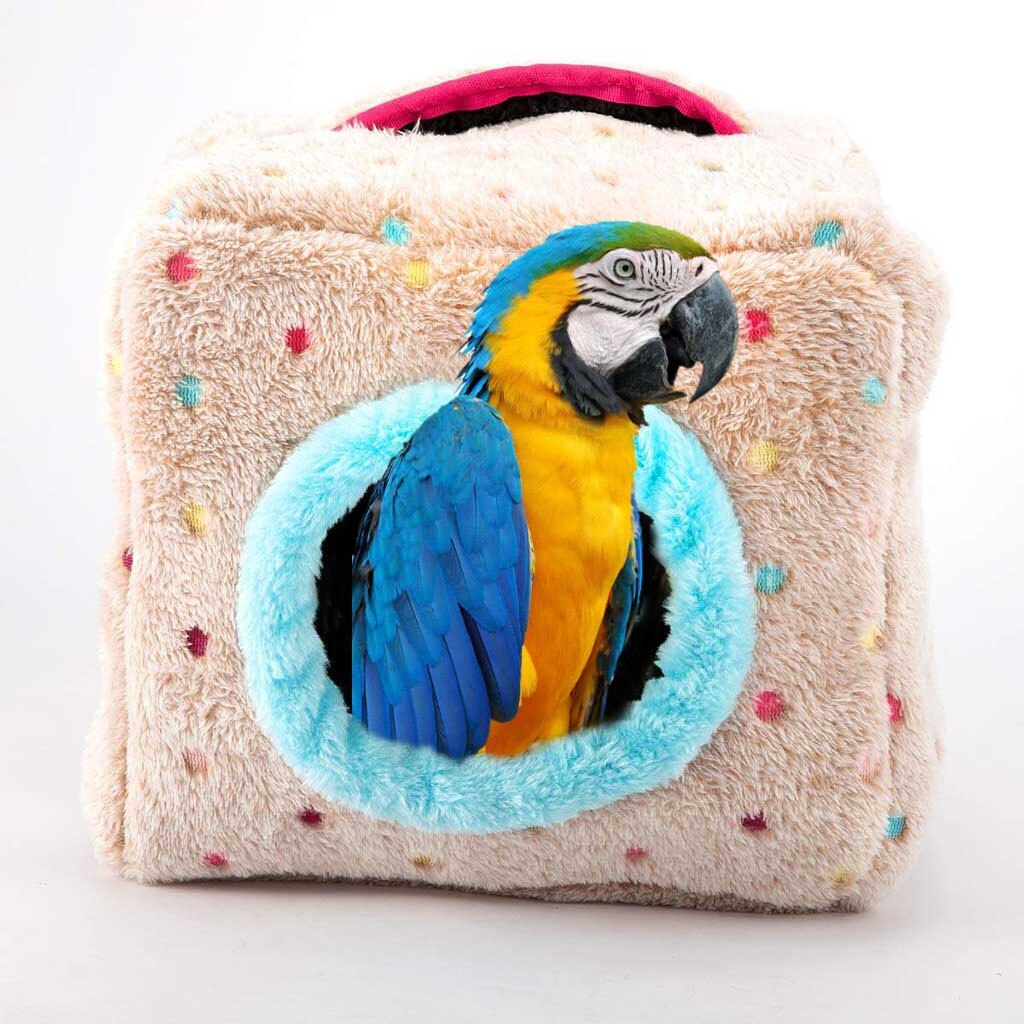 ! Caseta de cama para pájaros en , jaula colgante, Pájaros de peluche para loro hámster , soporte de , accesorios #20