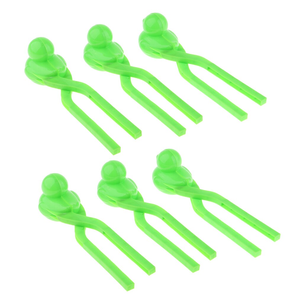 6 X Adorable Duck Shape Snowball Clips Children Snow Fight Game - Green