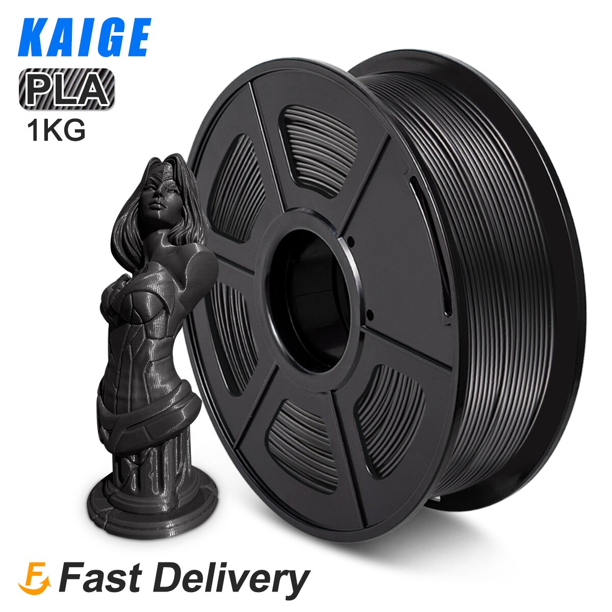 PLA 1KG 1,75mm Filamento Pla 1,75 MM Estrusor De Plastivo Para Arcilla Grau Farbe Umweltfreundliche Druck Material: PLA-schwarz