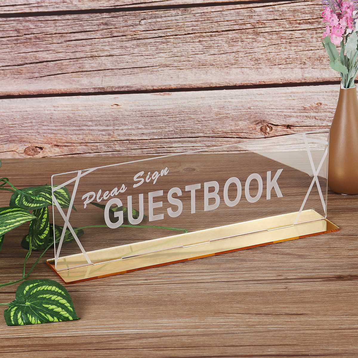 Wedding Acrylic Frame Welcome Guests Word Signs Wedding Party Decor Favor Acrylic Guest Book