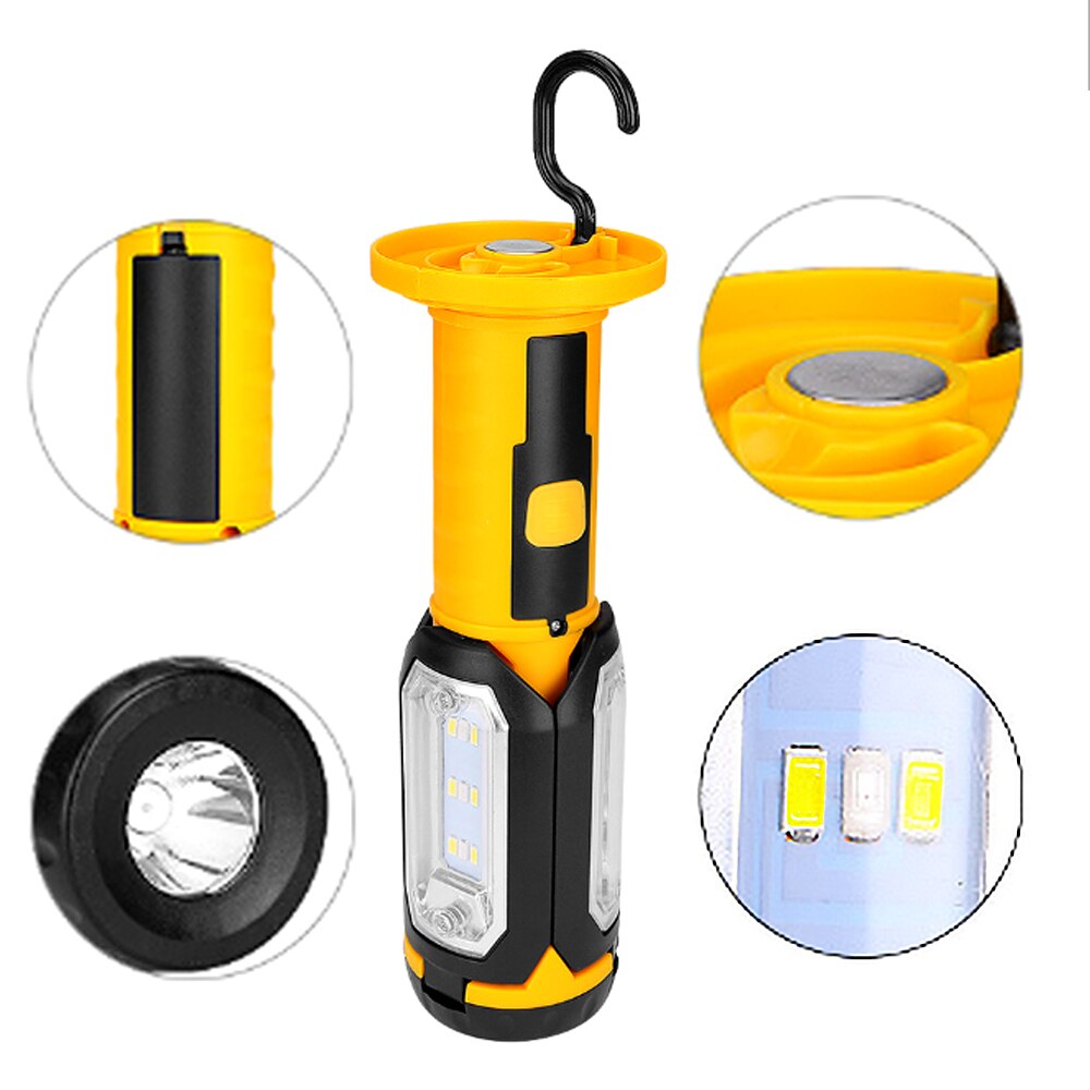 USB rechargeable led work light 3 kinds of deformation lighting, outdoor camping adventure night fishing repair emergency light