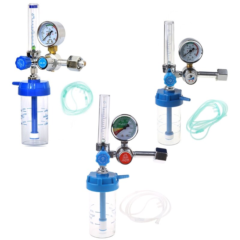 Oxygen Flow Meter Oxygen Flowmeter Pressure Gauge Oxygen Pressure Regulator 0-10L/min G5/8 for Elderly Pr X5QC