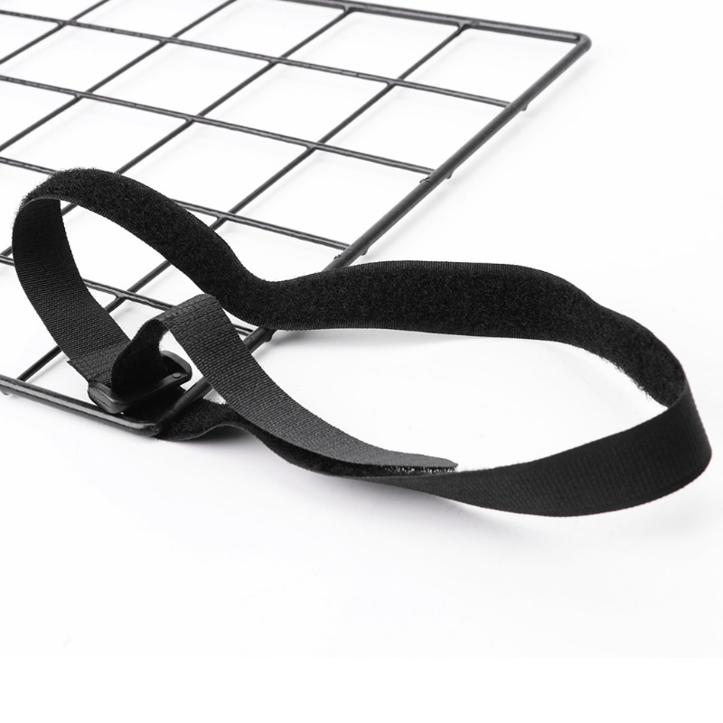 Cinturón de cuerda de nailon negro para equipaje de carga, correas de sujeción con Pegatina autoadhesiva para motocicleta, coche, bolsas de Camping al aire libre