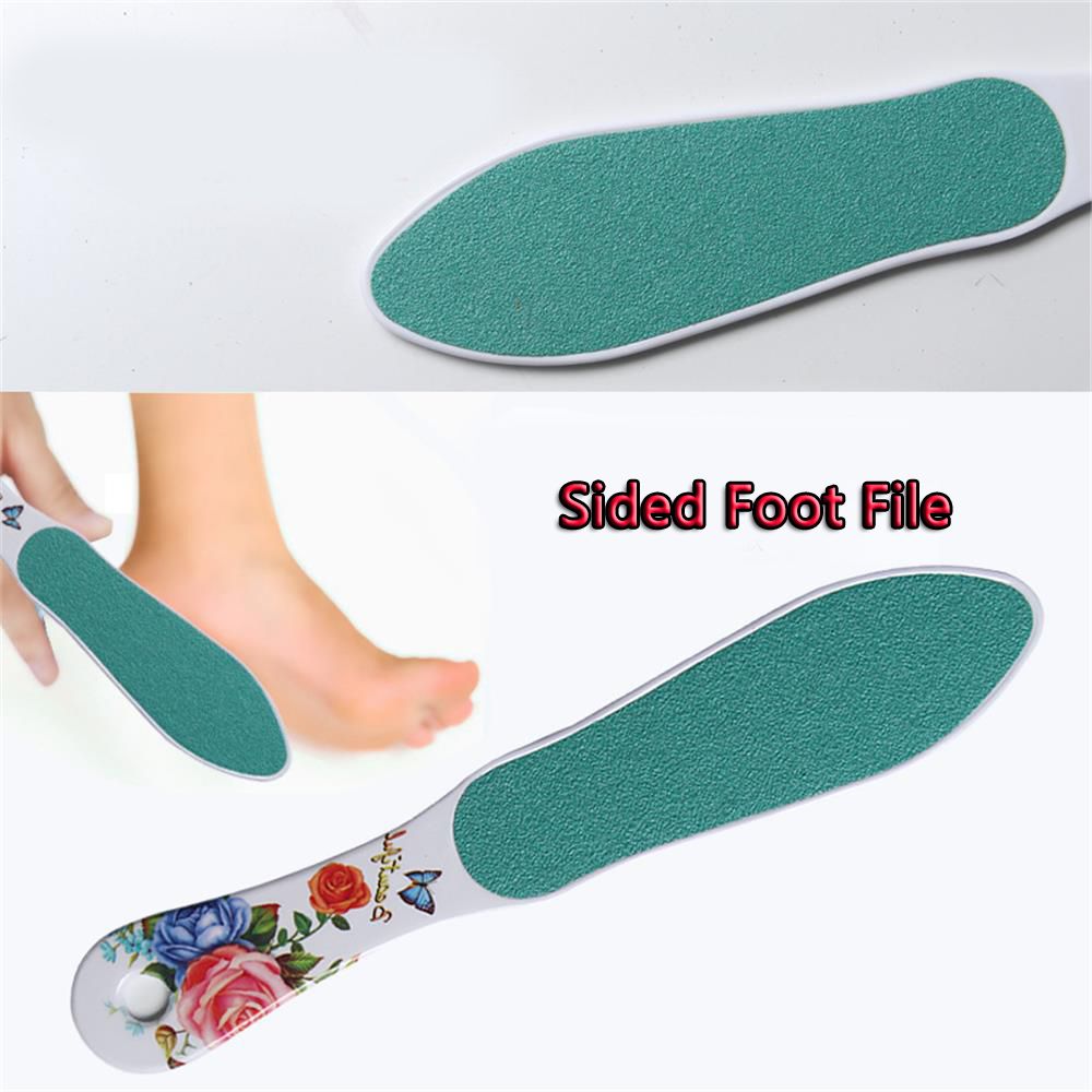 Willekeurig gestuurd! 1pc Chinese stijl Dubbelzijdige Harde Dode Huid Eelt Pedicure professionele Remover Voetrasp Bestand Voeten Care Tool