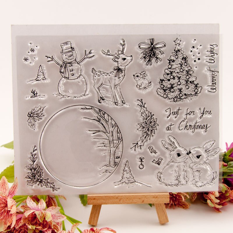 KLJUYP Christmas Transparent Clear Silicone Stamp ... – Grandado