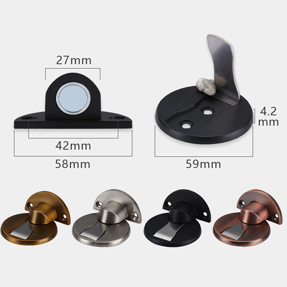 Magnet Door Stops Magnetic Door Stopper Non-punch Door Holder Hidden Doorstop Furniture Door Hardware Home Improvement