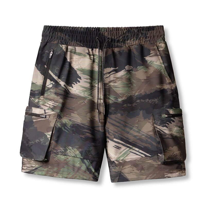 Camouflage Fitness Summer Jogger Shorts Men Running Sports Workout Shorts Quick Dry Training Gym Athletic Short Sweatpants