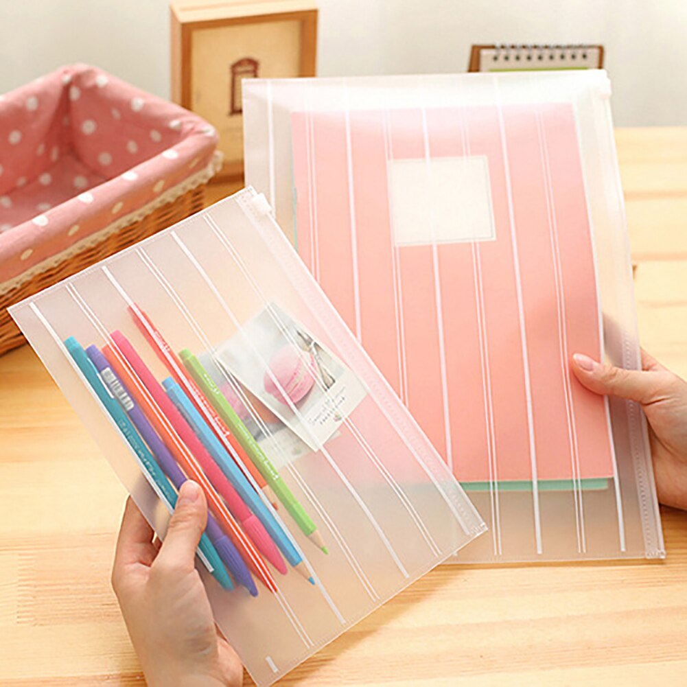 Transparent Office Document File Holder File Bag Ticket Pocket For School Office Supplies Stationery Ticket Picture Office Items