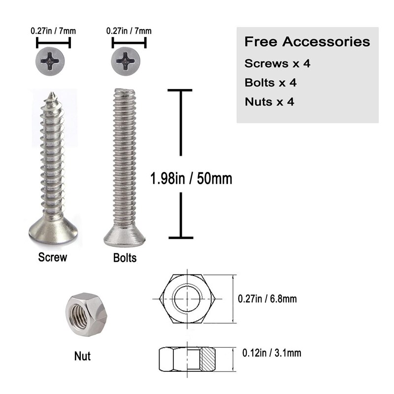 Boot Cleat Open Base Boot Cleat, Dock Cleat Alle 316 Roestvrij Staal Boot Afmeren Accessoires, omvatten Installatie Accessoires S