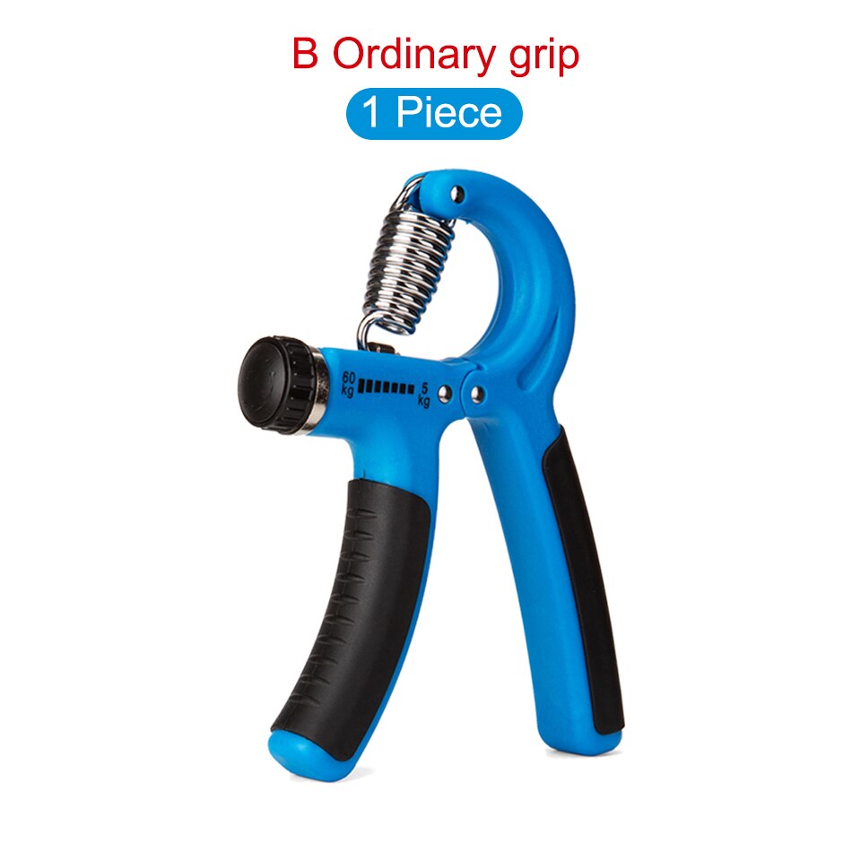 Worthdefence 5-60Kg Adjustable Hand Grip Men Countable Finger Strengther Heavy Exerciser Home Fitness Muscle Recovery Gripper: Normal Blue