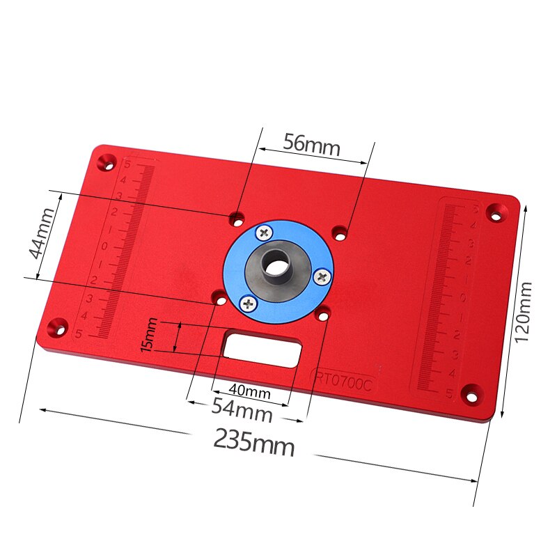 Multi-functional Aluminium Router Table Insert Plate For Makita Trimmer Engraving Machine Wood Router Woodworking Benches