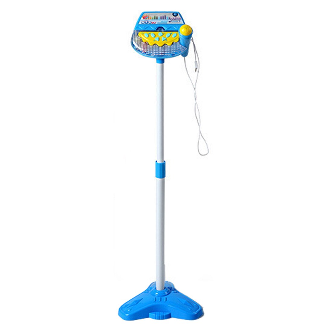 Support de jouet musical pour enfants, microphone de karaoké réglable: Bleu