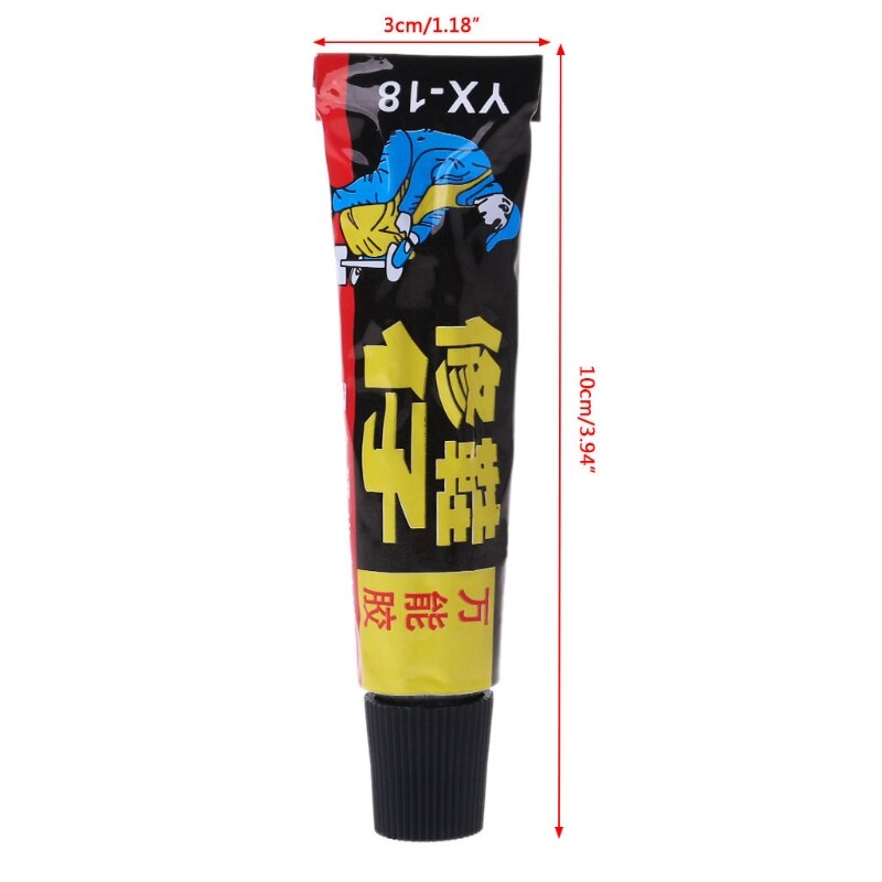 18ml superklæbende reparationslim til sko læder gummi lærred rør stærk binding