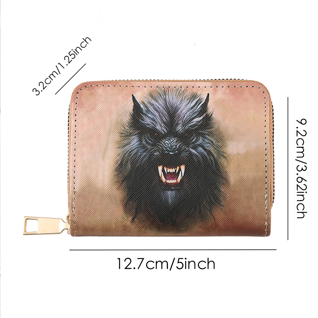Short wallet, zero wallet, card bag with zipper, multi-purpose