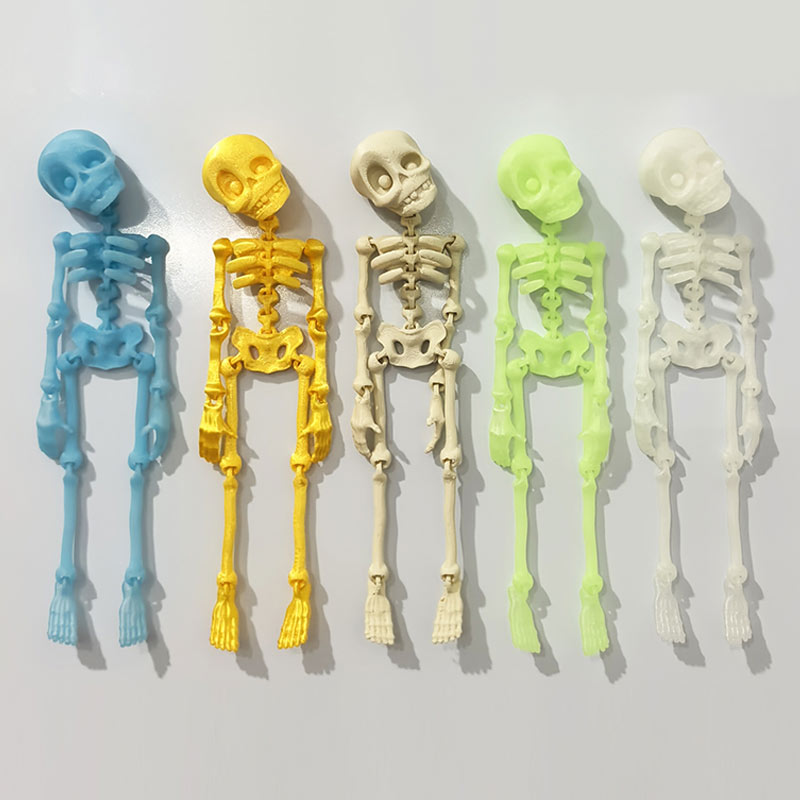 Halloween Skeleton Skeleton Magnetic Refrigerator Sticker Model Ornament 3D Printed Joint Removable Skeleton Artifact Sticker