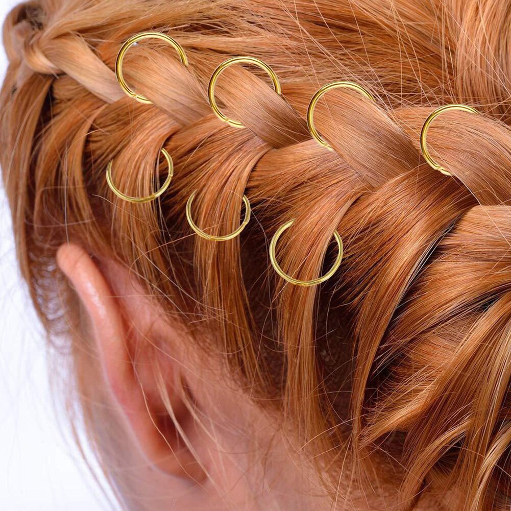 240 teile/schachtel flechten Dekoration Perlen Dreadlocks Clip Mischfarben Einfach Zu Bedienen Metall Manschetten Verlängerung Haar Ringe Zubehör Frauen