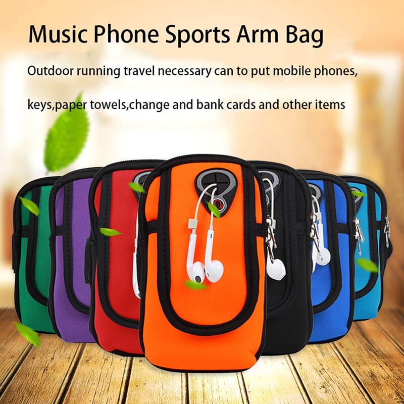 1Pc Sport Arm Band praktisch Halfter Tasche Laufen Joggen Fitnessstudio Armbinde draussen ÜSpund praktisch Arm Pou