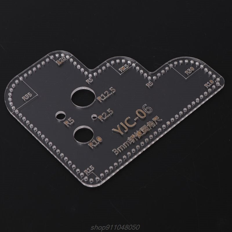 Nahka askartelu perspex akryyli leikkaus stensiili malli tee itse scrapbooking kohokuviointi koristeellinen kulman ompelu  j27 21