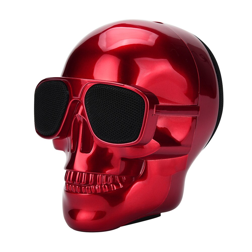 Plating Skull Protable Wireless Bluetooth Stereo Speaker With HD Sound and Bass Bluetooth Range, Enhanced Bass Microphone