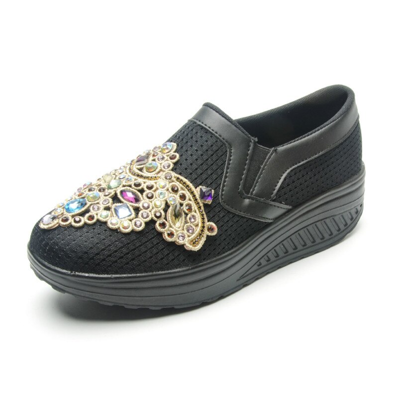 Fujin zapatos de esponja de fondo grueso de torta de un solo cojín mujeres de suela gruesa Shake Casual zapatos de Shake otoño