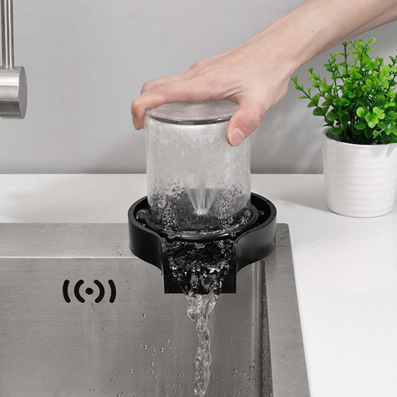 Faucet Glass Rinser For Kitchen Sink Bar Glass Rinser Coffee Pitcher Automatic Cup Washer Bottle Rinser Wash Cup Tool