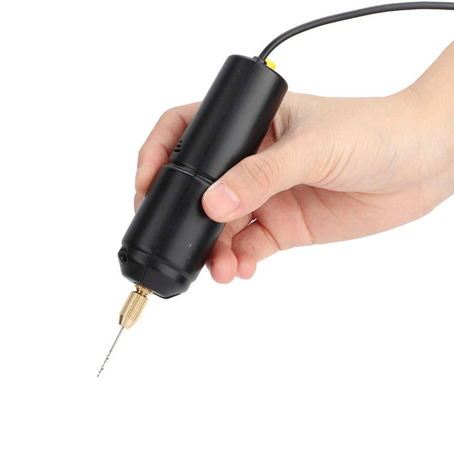 Portable Mini Small Electric Drills Handheld Micro USB Drill with 3pc Bits DC 5V