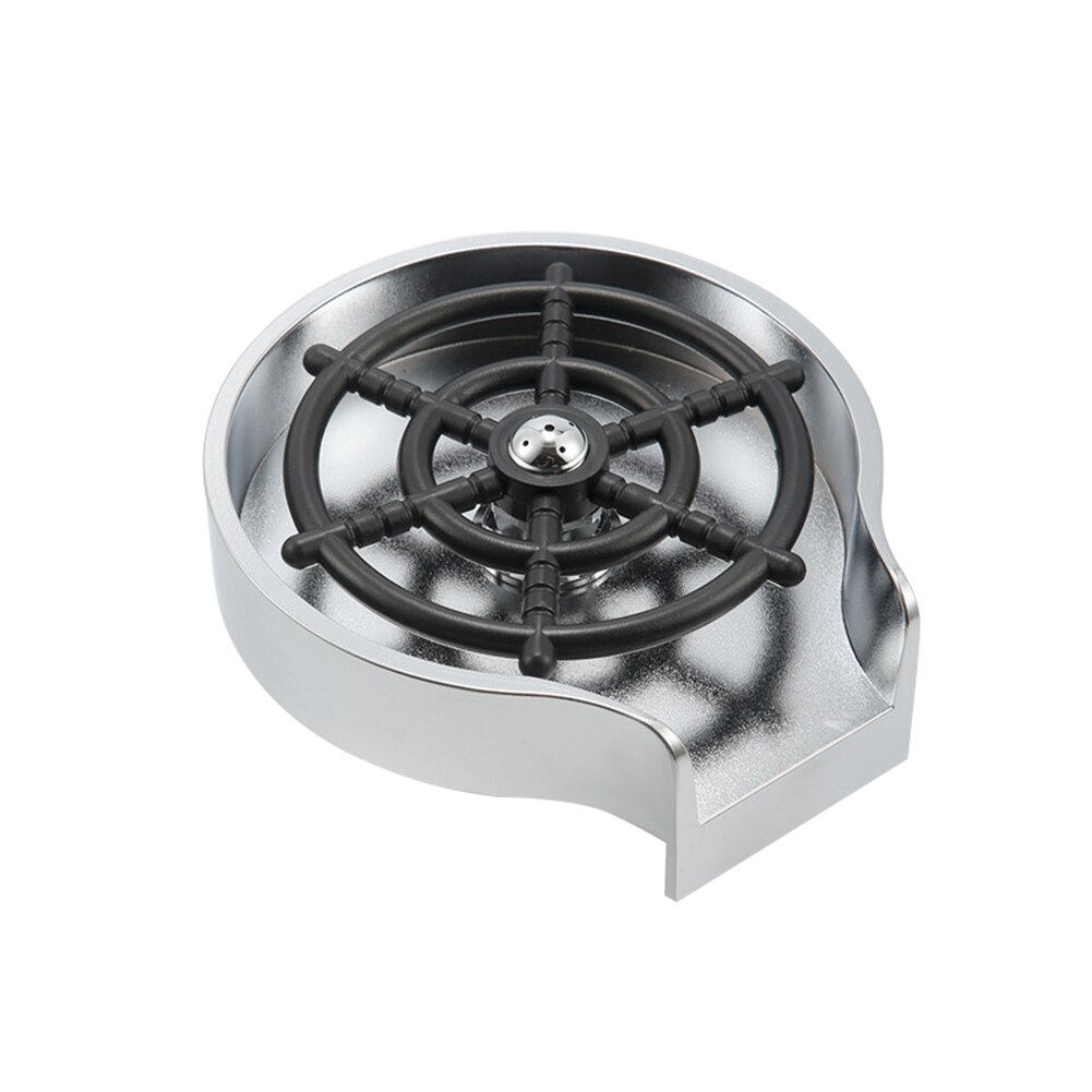 Faucet Glass Rinser for Kitchen Sink Automatic Cup Washer Milk Tea Beer Coffee Pitcher Washing Cup Cleaning Tools for Bar Hotel: Silver