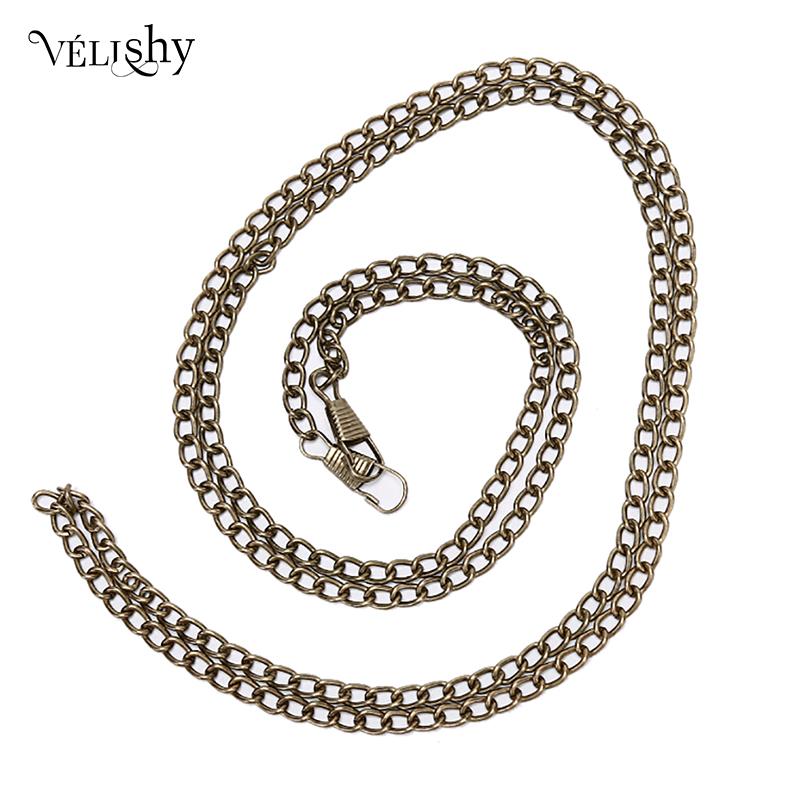 1pc veske metallkjeder for bag diy veske kjede med spenner skuldervesker stropper veskehåndtak bag deler &amp; tilbehør 120cm