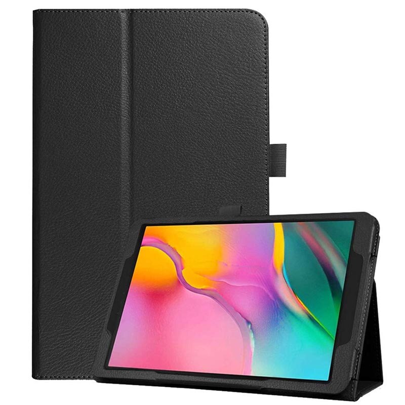 For Samsung Galaxy Tab A 10.1 Case PU Leather Magnetic Flip Cover For Samsung Galaxy Tab A 10.1'' SM-T510 / SM-T515 Tablet: Black