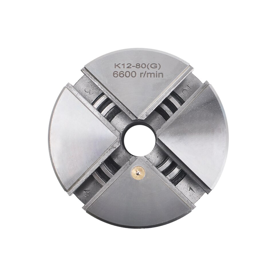 SANOU K12-80 4 Jaw Lathe Chuck Self-centering 80mm with Hardened Steel For Mini Lathe