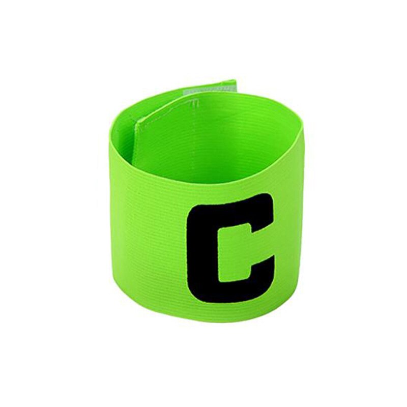 1 pc football game captain c word mark armband paste team leader c word nylon flexible for football sports accessories unisex: Fluorescent