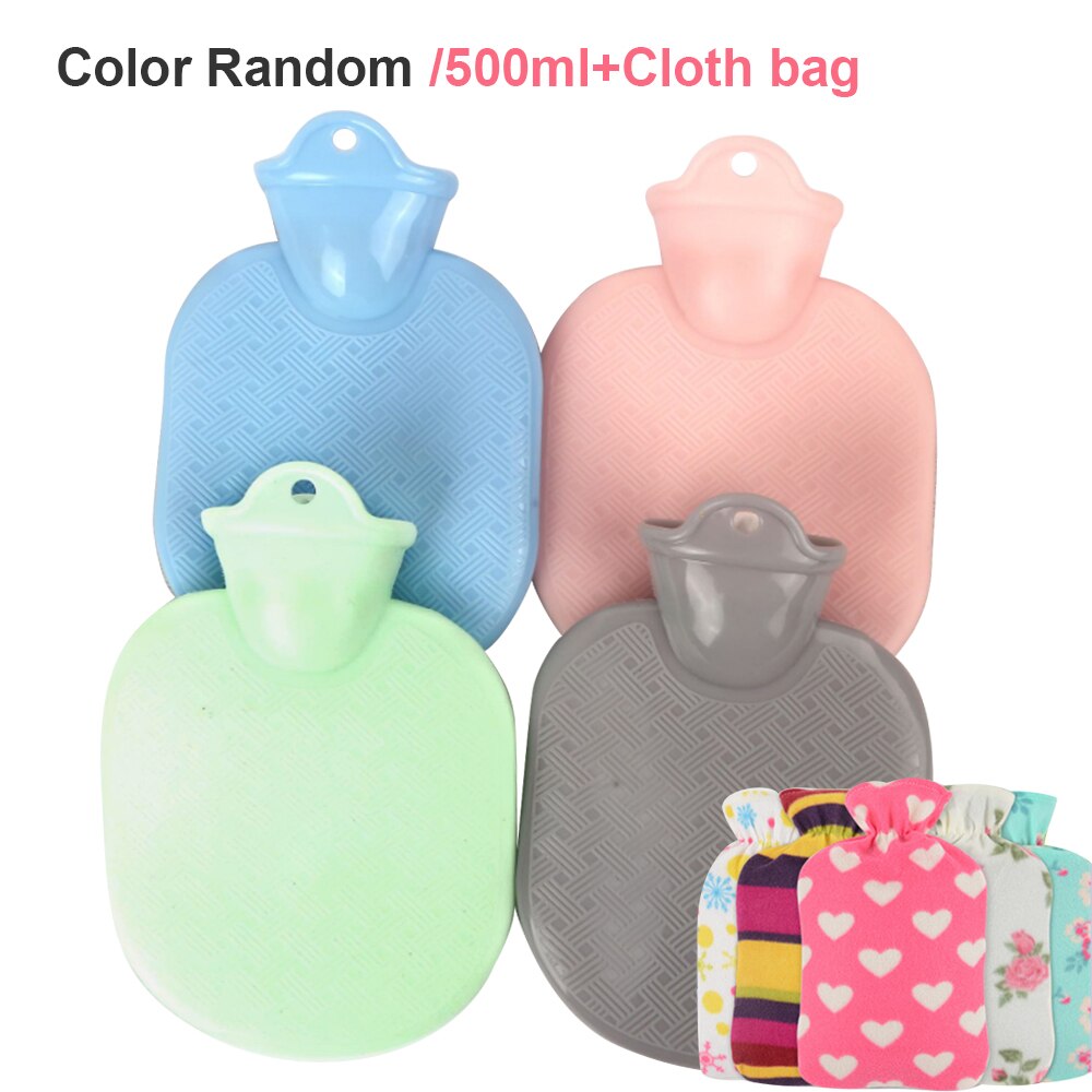 250Ml-2000Ml Kleine Rubber Warm Water Zak Meisjes Draagbare Hand Warme Voeten Dikke Hoge Dichtheid Rubber Hand tas Warming Winter Fles