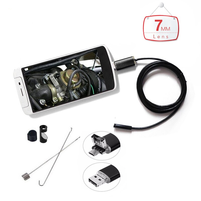 Microendoscopy 1M/2M/3.5M/5M/10M PC Android 7m Lens Arctic Mirror Waterproof Miniature OTG USB Endoscopic Camera