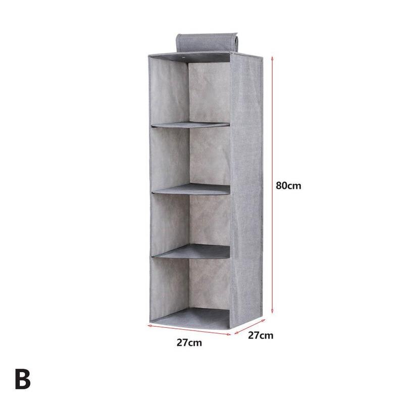 1pcs Household Clothes Hanging Drawer Box Cloth Underwear Wardrobe Organizer Shelves Closet Organizer Storage Shelf for Clothes: B