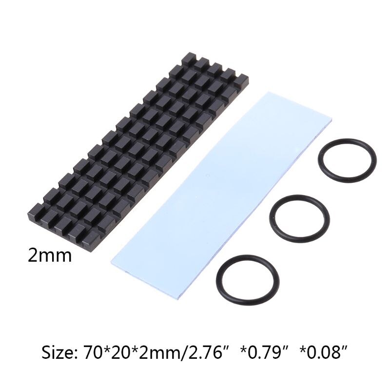 Dissipatore di calore in grafene di rame puro ad alta efficienza M.2 NGFF 2280 PCI-E NVME SSD dissipatore di calore Pad termico conducibilità Wafer di Silicone per: Black