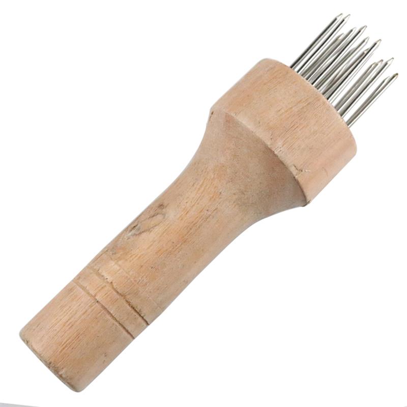 Stainless Steel Meat Needles Pounders With Wooden Handle Profession Meat Tenderizer Needle For Beef Tender Steak Kitchen Tools