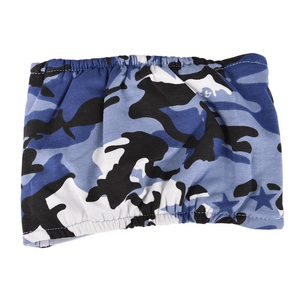 1pc Cotton cloth Male Pet Dog Belly Wrap Band Diaper Nappy Pants Puppy Sanitary Underwear S-XL: Camouflage blue / XL