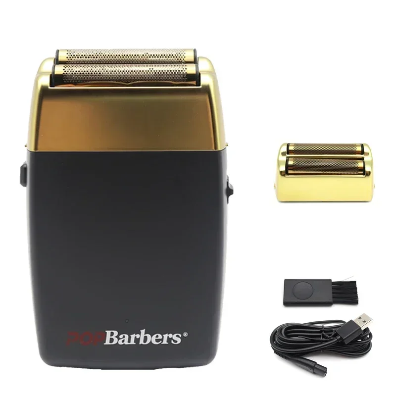 11000 RPM POP Barbers P620 Electric Men's Beard Trimmer Double Foil Shaver Electric Shaver USB Hair Cutting Machine: plum
