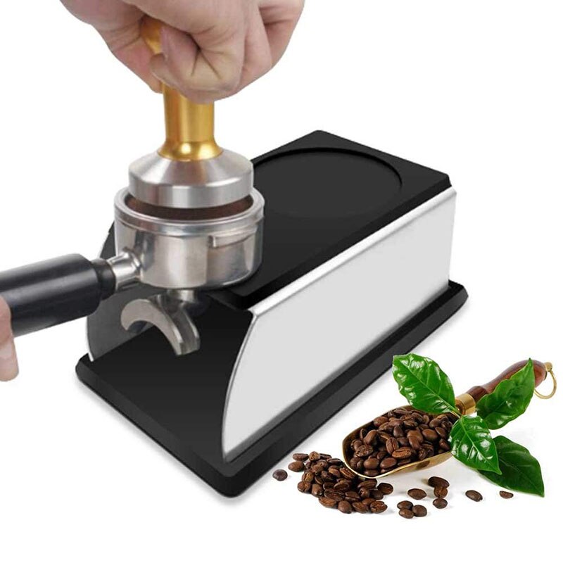 GUNOT Rvs Siliconen Tamper Mat Espresso Koffie Tamper Stand Aanstampen Houder Rack Barista Tool Koffie Accessoires