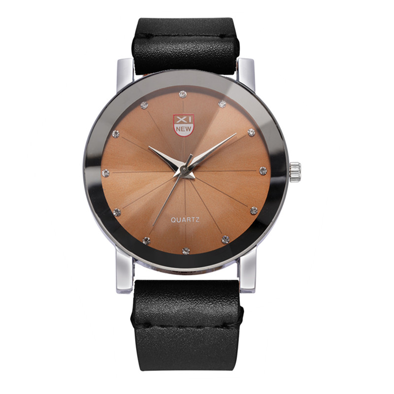 Relogio Masculino Xinew Goedkope Horloges Voor Mannen Mode Lederen Band Eenvoudige Quartz Polshorloge Erkek Barato Saat Zwart: Roze