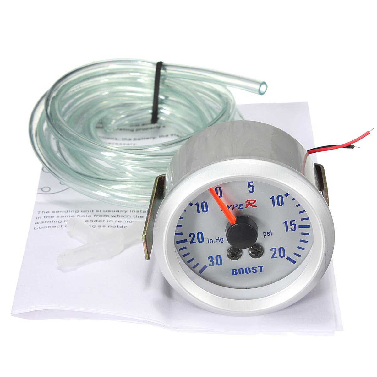 2" 52mm Bulb Light Oil Pressure/Temperature Volt Tachomete Boost Gauge Meter