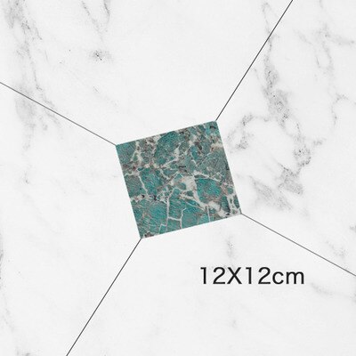 10pcs Self-Adhesive Floor Tile Stickers PVC Waterproof Wall Ceramic Sticker Wear-resistant Art Diagonal Home Decoration: C3