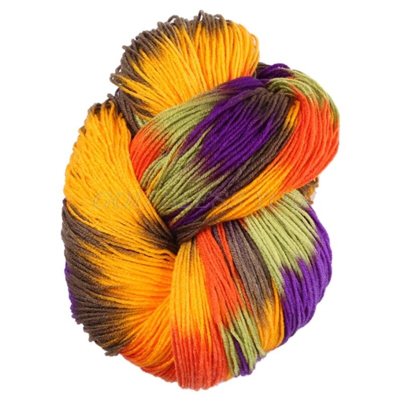 50g/Ball Mixed Colorful Knitting Yarn Acrylic Dyed Hand-Knitted Crochet Thread: N